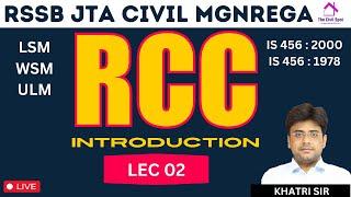 RSSB JTA | RCC | LEC 02 | INTRODUCTION | By Khatri Sir