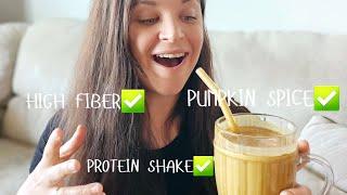 The only VEGAN PUMPKIN SPICE PROTEIN SHAKE you should be drinking! (NO PROTEIN POWDER!)