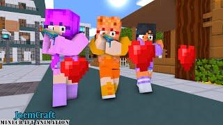 CAPTURED LOVE MEME |  PHUT HON DANCE | SHUFFLE DANCE | ZOEY, MIA, CASH, NICO - Minecraft Animation