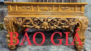 Báo Giá Sập Thờ Mai Điêu Gỗ Gõ Đỏ | Đồ Gỗ Hiệp Hà 0912 989 193