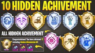 ALL NEW HIDDEN ACHIEVEMENT IN BGMI | TOP 10 HIDDEN ACHIEVEMENT IN BGMI | NEW HIDDEN ACHIEVEMENT BGMI