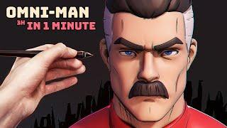 3 Hours of Sculpting in 1 Minute - Modeling Omni-Man from Invincible