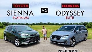 FAMILY LEADERS! -- 2025 Honda Odyssey Elite vs. Toyota Sienna Platinum: Comparison