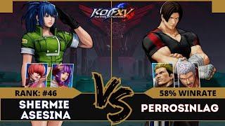 KOFXV️SHERMIE ASESINA (Shermie/Leona/Athena) vs PERRO (Yamazaki/O.Yashiro/Kim)️Replay Match part 3