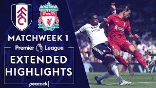 Fulham v. Liverpool | PREMIER LEAGUE HIGHLIGHTS | 8/6/2022 | NBC Sports