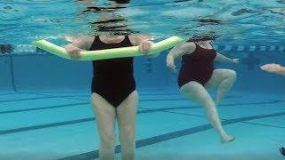 Get Fit in the Pool: Water Aerobics Pool Noodle Exercise Knees and Toes