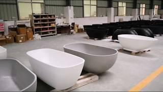 Our Solid Surface Stone Bathroom Wares - Bathtub comes with two color options, but in various shapes