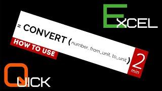 How to convert between IMPERIAL & METRIC unit using CONVERT formula | Excel Basics