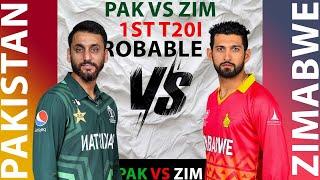 PAKISTAN VS ZIMBABWE 1ST T20I PROBABLE 11