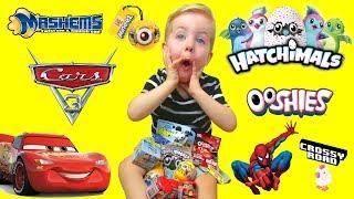 Funny Kid Video Surprise Toys Cars 3 Mashems Disney Superhero Eggs New Toys