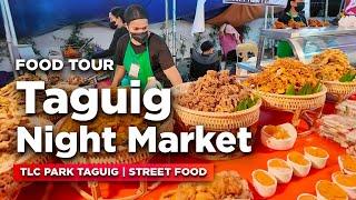 Street Food Tour at TAGUIG NIGHT MARKET | FREE Entrance at Christmas by the Lake TLC Park Taguig