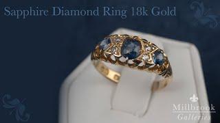Antique Sapphire Diamond Ring - Antique Jewellery