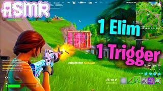 ASMR Gaming  Fortnite 1 Elim = 1 Trigger Word Relaxing Controller Sounds and Cozy Whispering 