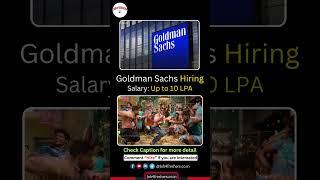 Goldman Sachs Recruitment 2025 | Data Analytics | Apply Now #job4freshers #apply @Job4freshers