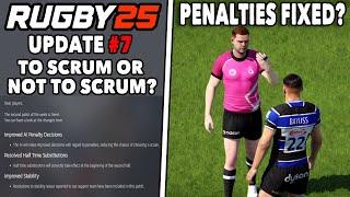 RUGBY 25 UPDATE 7 Review - FIXED Subs & AI penalties (Kind of) - Patch Notes Thoughts & Feedback