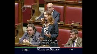 Vittoria Baldino   M5S Camera   Intervento in Aula 28/10/2024