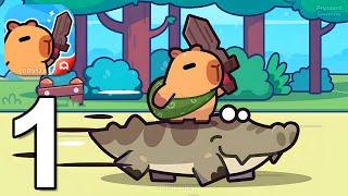 Capybara Go! - Gameplay Walkthrough Part 1 Idle Defense RPG (iOS,Android)