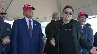 RAW: President-elect Donald Trump, Elon Musk, crew watch SpaceX launch rocket in Texas