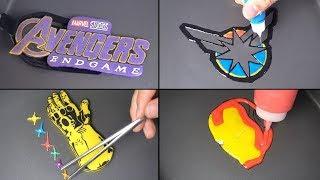 Marvel Avengers Endgame Pancake Art - Logo, Captain marvel, Ironman, Thanos, Captain america, Thor