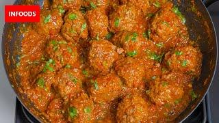 Meatballs Recipe | How to Cook Meatballs | Homemade Spicy Meatballs Recipe | Infoods