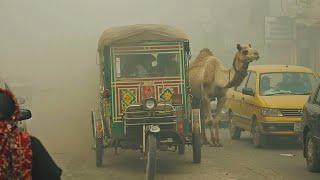  DRIVING IN LAHORE PAKISTAN, AIR POLLUTION LEVELS IN PAKISTAN REACH RECORD HIGH! 4K