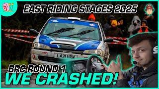 WE HIT A STUMP!! | EAST RIDING STAGES RALLY 2025 | BRC ROUND 1 | DAN MUNDELL & STEPHEN SPEAR