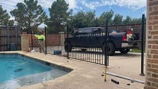 iron pool fence replacement in Frisco Texas #homeimprovement #diy #ironfence