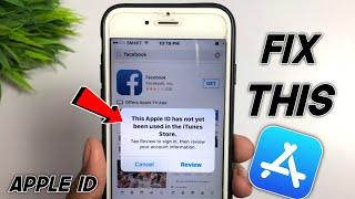 This Apple id Has Not Yet Been Used In The iTunes Store | Tap To Review Apple id | Fix apple id