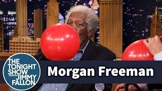 Morgan Freeman Chats with Jimmy While Sucking Helium