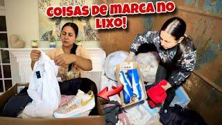 Muitas coisas de marcas no lixo dos Estados Unidos!