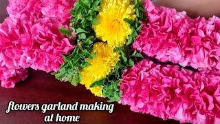 Araki poo malai kattuvathu eppadi // Araki flower garland // அரளி பூ மாலை கட்டுவது எப்படி