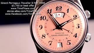 Girard-Perregaux GP Traveller II GMT Alarm Ref. 4940 Rare Salmon Dial