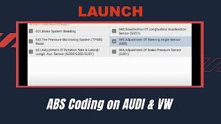 X-431 | ABS Coding on AUDI & VW | LAUNCH