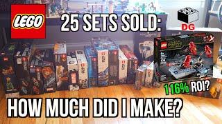 I SOLD 25 RETIRED LEGO SETS to one buyer and this is how much I made...