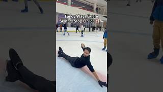 How do Figure Skaters Stop On Ice. #figureskating #figureskate #iceskate #iceskating