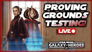 Testing Teams for Queen Amidala Proving Grounds!  SWGOH