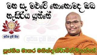 මහ සෑ මළුවේ කොහොමද ඔබ හැසිරිය යුත්තේ / පූජනීය මාතර මහින්ද ස්වාමීන් වහන්සේ