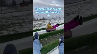 Snow tubing fun Kerber’s farm #snow #tubing #snowtubing #winter #winterfun #cold #fast #chilly