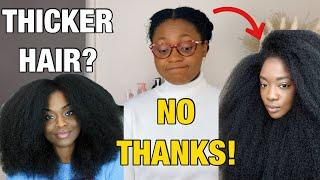 PROS of FINE & LOW DENSITY natural hair | Why I don’t want THICKER natural hair