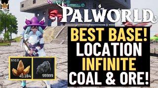 Palworld Best End game Base for Coal and Iron Ore Farm ~VERY EASY TO SET UP FOR INFINITE COAL!~