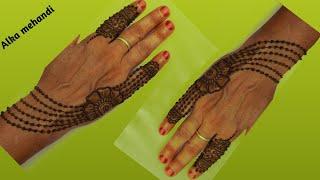 Beautiful and simple new mehandi design for back hand - Alka mehandi