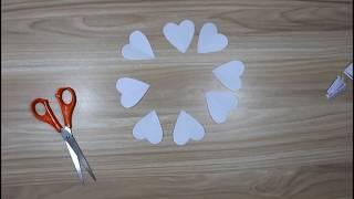 DIY How to make paper heart | Paper cutting design heart shape for decoration