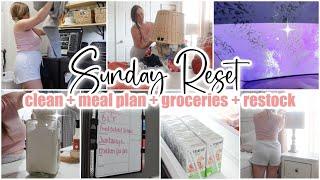 SUNDAY RESET // clean with me + declutter + meal plan + grocery haul + restock