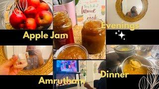 New Year Resolution|Apple Jam #homemade|Amrutham| simple Lunch Dinner Recipes | vlog