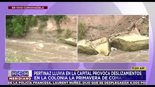 Cede parte de una casa por derrumbe en colonia Primavera de TGU