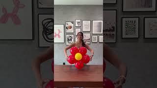 Balloon flower tutorial. Balloon distortion. Easy balloon flower. Flower decoration #balloonart