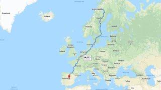 Driving from Swedish Lapland to Spain road trip