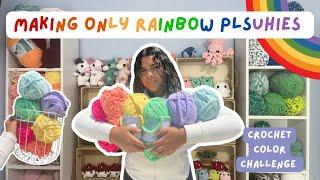 How many rainbow plushies can I make in 3 days  Crochet Challenge  Packing rainbow orders 