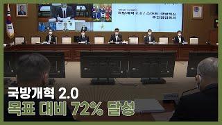 국방개혁 2.0 추진 점검 회의_목표대비 72% 달성