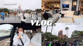 VLOG: trip to Disney World, buying a couch, coffee run and more